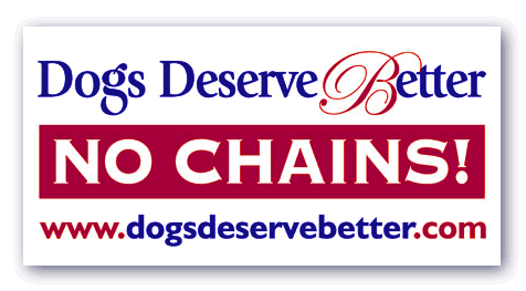Dogs Deserve Better - No Chains!